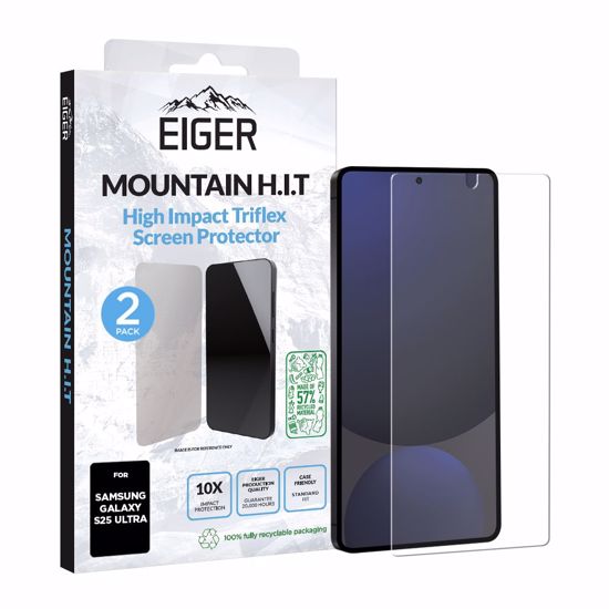 Picture of Eiger Eiger Mountain H.I.T Screen Protector GRS 2 Pack for Samsung S25 Ultra