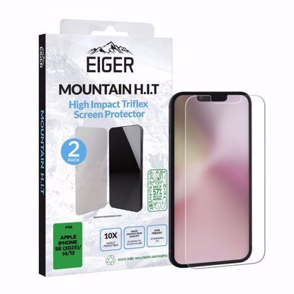 Picture of Eiger Eiger Mountain H.I.T Screen Protector GRS 2 Pack for iPhone 16e/ 14/ 13